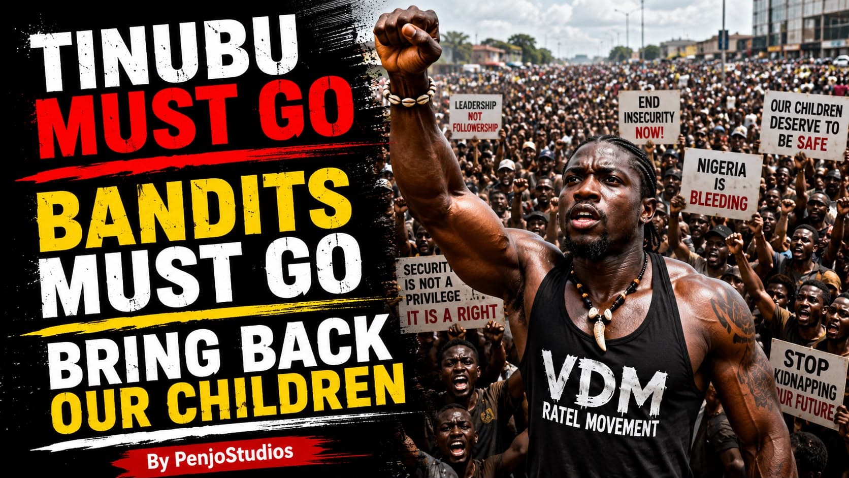 VDM and the Ratel Movement protesting in Nigeria
