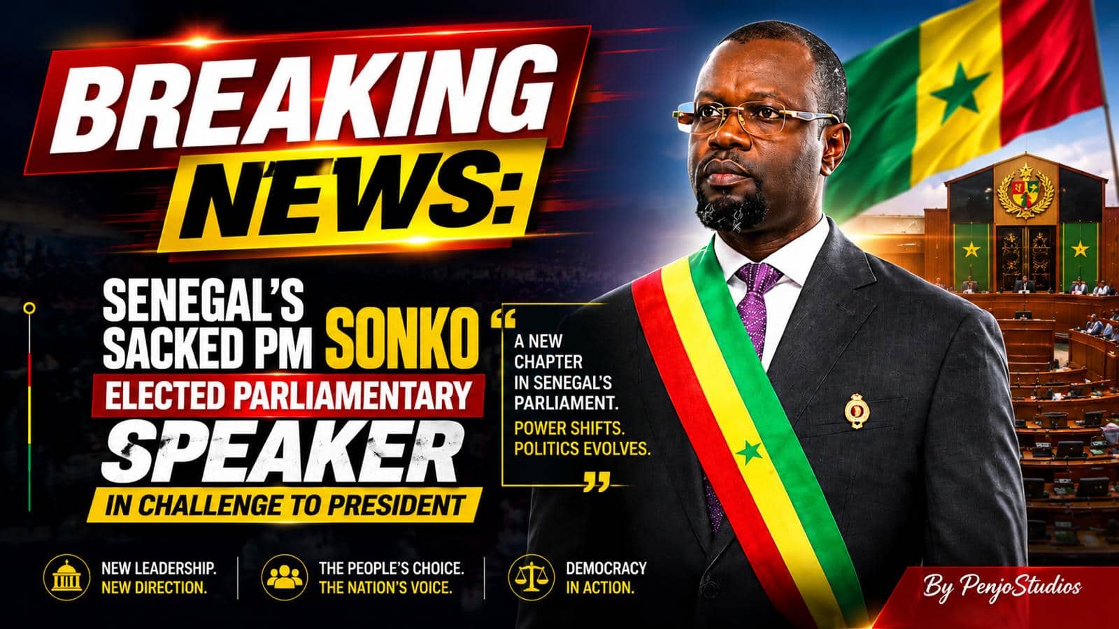 Ousmane Sonko Elected Senegal Parliamentary Speaker
